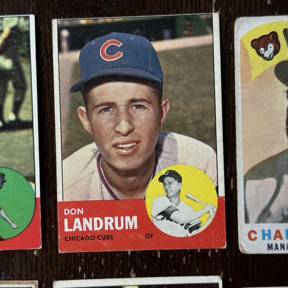 1960s Topps & Fleer Chicago Cubs 12 Card Lot - Picture 7 of 13